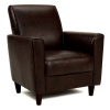 Wenge Brown Leather Club Chair